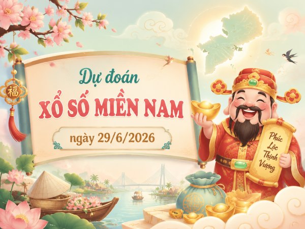 Dự đoán XSMN 29/6/2026 - Dự đoán miền Nam thứ 2 thần tài