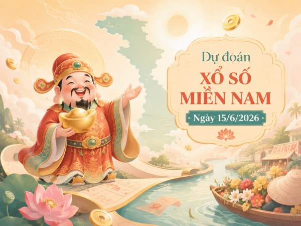 Dự đoán XSMN 15/6/2026 - Dự đoán miền Nam thứ 2 thần tài